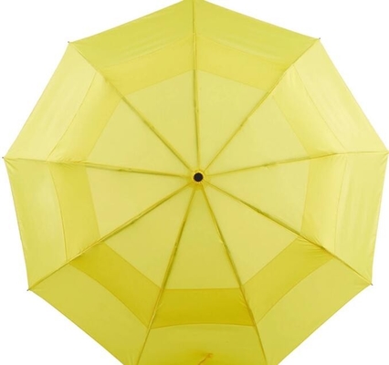 Πτυσσόμενη Pongee πλευρών φίμπεργκλας συμπαγής Windproof ομπρέλα