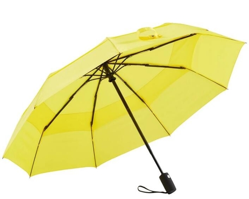 Πτυσσόμενη Pongee πλευρών φίμπεργκλας συμπαγής Windproof ομπρέλα