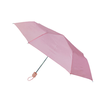 Χειρωνακτική ανοικτή φορητή διπλώνοντας Pongee 3 ομπρέλα υφάσματος