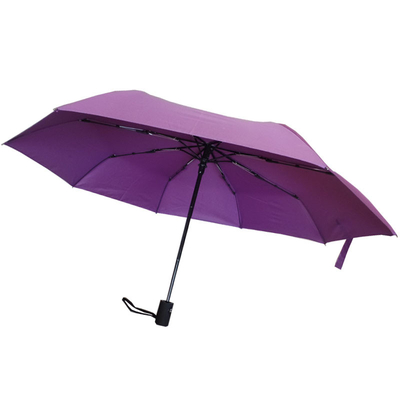 Windproof Pongee ύφασμα που διπλώνει τη μίνι ομπρέλα με το πλαίσιο φίμπεργκλας
