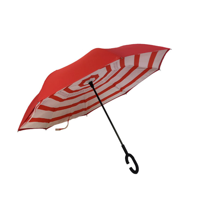 SGS Pongee συνήθειας αντιστροφή ομπρέλα στρώματος υφάσματος διπλή