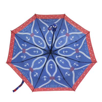 Pongee συνήθειας αυτόματη ανοικτή Windproof διπλώνοντας ομπρέλα 3 για τις κυρίες
