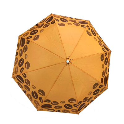 SGS συμπαγής φορητός πολυεστέρας 190T 3 διπλώνοντας UV ομπρέλα με το λογότυπο συνήθειας