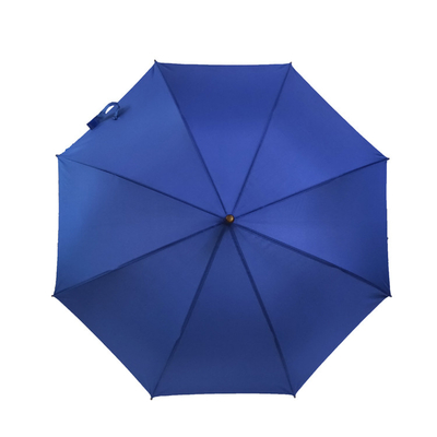 SGS Windproof στερεά ομπρέλα δώρων χρώματος προωθητική με την ξύλινη λαβή