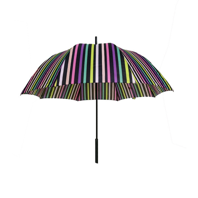 SGS Windproof συμπαγής ευθεία ριγωτή ομπρέλα για το ταξίδι