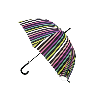 SGS Windproof συμπαγής ευθεία ριγωτή ομπρέλα για το ταξίδι