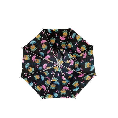 19 Pongee 190T Inchx8k παιδιά που διπλώνουν την ομπρέλα με την πλαστική λαβή J