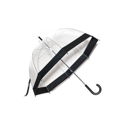 Διαφανής θόλων ομπρέλα PVC απόλλωνας μορφής αυτόματη με την τυπωμένη ύλη λογότυπων συνήθειας